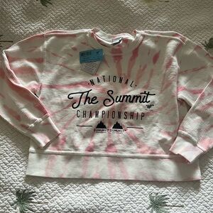 Varsity Summit Pink Tie-Dye National Championship Sweatshirt